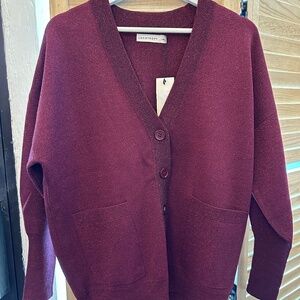 Lanthropy aspen lurex cardigan KN-1715-GRS